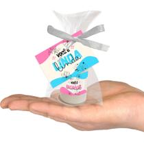 Kit 25 Mini Hidratantes Mimo Cliente Frases Inspiradoras Aroma Limão Siciliano