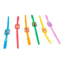 Kit 25 Mini Relógio Quadrado Brinquedo Infantil Lembrancinha