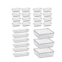 Kit 25 Organizador Multiuso Modular Gavetas Geladeira Acrilico Cristal Kit 25 Organizador Multiuso Modular Gavetas Geladeira Acrilico Cristal