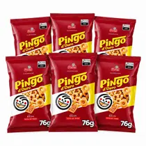 Kit 25 pacotes Salgadinho Pingo Douro Bacon Elma Chips 76g Kit 25 pacotes Salgadinho Pingo Douro Bacon Elma Chips 76g