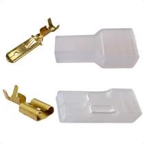 Kit 25 Pares Conectores Macho/fêmea Com Capas 6,3mm Completo Kit 25 Pares Conectores Macho/fêmea Com Capas 6,3mm Completo