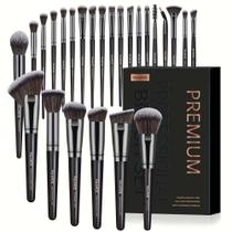 KIT 25 Pincéis Maquiagem Profissional MAANGE c Caixa Preto