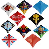 Kit 25 Pipa Raia Veloster De Plastico 50cm Sortidas