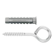 Kit 25 Pitão 4,8x67 Zincado e Bucha Fischer SX10 Para Parede Kit 25 Pitão 4,8x67 Zincado e Bucha Fischer SX10 Para Parede