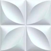 Kit 25 Placas Decorativas 3 D Pétalas Branco 50x50 Cm Kit 25 Placas Decorativas 3 D Pétalas Branco 50x50 Cm