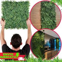 Kit 25 Placas Planta Artificial 40x60cm - Decoração Encantadora em Grande Estilo! Jardins Verticais, Muros Ingleses, Ambiente Natural