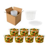 Kit 25 Potes Alimentos 450ml Transparente Marmita Bpa Free Kit 25 Potes Alimentos 450ml Transparente Marmita Bpa Free