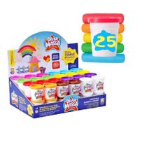 Kit 25 Potes Potinho De Massinha Massa De Modelar Divertoys