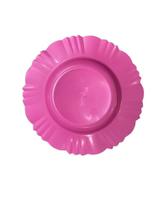 Kit 25 Pratos Pétala Fundo Com Borda Para Refeição Churrasco Festa Jantar Aniversário PRATO REDONDO