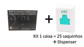 Kit 25 Sacos Para Descarte de Absorventes + 01 Dispenser - CESWAL