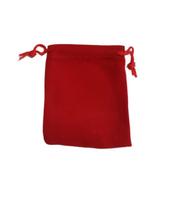 Kit 25 Saquinhos Veludo 10X12Cm Vermelho