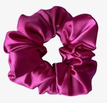 Kit 25 Scrunchie Cetim FUCSIA
