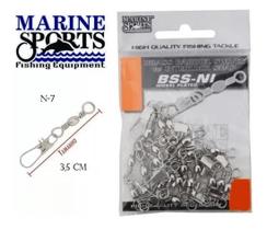 Kit 25 Snap Com Girador Marine Sport N-7 Nickel 3,5cm