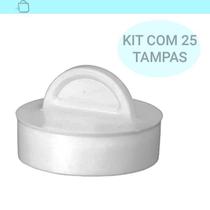 Kit 25 Tampas Plástica Para Válvula Tanque Pia Escoamento