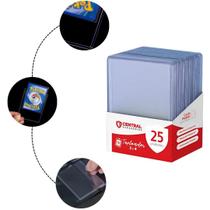 Kit 25 Toploader Sleeve Rigido Padrão Magic Pokemon Yugioh Cards Central