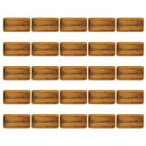 Kit 25 Travessas Tábuas Para Servir Madeira Teca 20x10cm Zanline Petisqueira