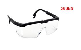 Kit 25 und Oculos De Protecao Epi Segurança Incolor