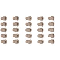 Kit 25 Unidades Adaptador Soldável Curto Com Rosca Lr 20mm x 1/2Pol.