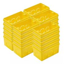 Kit 25 Unidades Caixinha de luz amarela 4x2-Tramontina 266