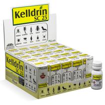 Kit 25 Unidades Sc 25 Inseticida Kelldrin 30ml Mata Escorpiões Baratas Aranhas Traças Pulgas Carrapatos Pulgões Formigas