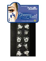 Kit 250 Adesivos Unhas Strass Nail, Artesanal, Branquinho