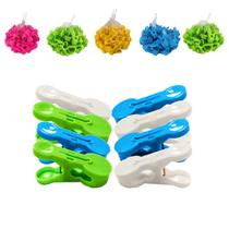 Kit 250 Prendedor Roupa Grampo Pregador Resistente Colorido Reforçado Toalha Varal Plástico Estender