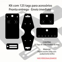 Kit 250 Tag Cartelas De Bijuteria E Semijoias Várias cores-Pronta entrega envio imediato