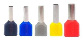 Kit 250 terminal tubo duplo 2x1,00, 2,5, 4, 6, 10mm ilhos Kit 250 terminal tubo duplo 2x1,00, 2,5, 4, 6, 10mm ilhos