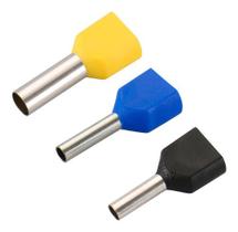 Kit 250pçs Terminal Tubular Ilhós Duplos 1,5 / 2,5 / 6mm Kit 250pçs Terminal Tubular Ilhós Duplos 1,5 / 2,5 / 6mm