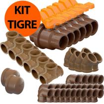 KIT 25Joelho 90, 6 TE, 6Joelho 45, 6Registro Esf, 2Cap 50mm