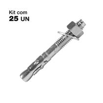 Kit 25un Chumbador Pba 1/2" X 4" - Âncora