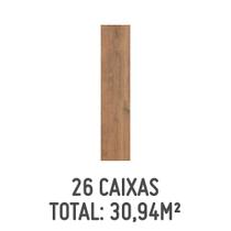 Kit 26 Caixas de Porcelanato Esmaltado Parquet D'Olivier 20x120cm com 1,19m² Retificado Marrom