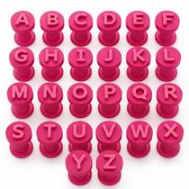 Kit 26 Carimbo Letras Alfabeto Marcador Para Brigadeiro Doce molde marcador Biscoito BISCUIT massa, massinha modelar confeitaria