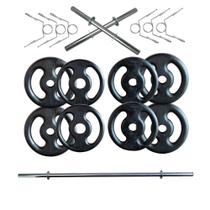 Kit 26 Kg Anilhas e Barras de Supino e Halteres - 2M Kit 26 Kg Anilhas e Barras de Supino e Halteres - 2M