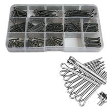 Kit 260 pinos contrapinos engate u trava gancho em inox