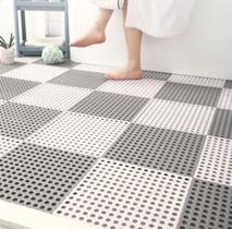 Kit 27 Peças Tapete Modular antiderrapante box banheiro sauna vestiário 30x30 - FLEX