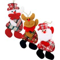 Kit 27 Pendente Natalino Boneco De Neve Rena Papai Noel 18cm