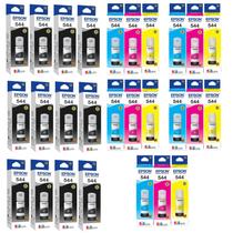 Kit 27 Refil Tinta Original Para T544 L3110 L3250 L3150 B Y C M