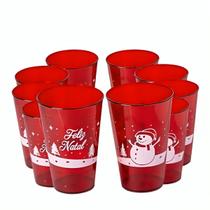Kit 275 Copos De Natal Personalizado Acrílico Vermelho Kit 275 Copos De Natal Personalizado Acrílico Vermelho