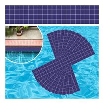 Kit 28 Adesivos Piscina Vinílico Degradê Pastillha Azul 100x20cm