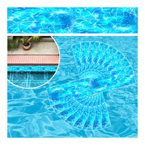 Kit 28 Adesivos Piscina Vinílico Fundo Água Azul 100x20cm