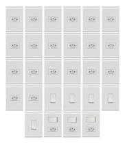 Kit 28 Conjuntos Tomadas E Interruptores Tramontina Liz Completo Kit 28 Conjuntos Tomadas E Interruptores Tramontina Liz Completo