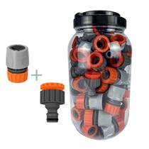 Kit 28 Engate Rápido 1/2 + 28 Adapatdor Bico de Torneira 3/4