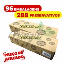 Kit 288 Preservativo Lubrificado Camisinha Blowtex Caixa (3x96)