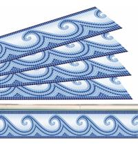 Kit 29 Adesivo Borda Piscina Mosaico Ondas Do Mar 100x30 Cm Kit 29 Adesivo Borda Piscina Mosaico Ondas Do Mar 100x30 Cm
