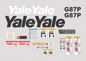 Kit 29 Adesivos Vinil UV compatível Yale G87P 4T