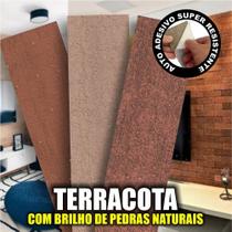 Kit 29 placas 3d Tijolinho Autocolante de Pedra natural -