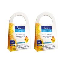 Kit 2cx Folhas Prontas para Depilação Facial Buço Sobrancelha Mel Nupill 20 Folhas