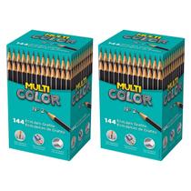Kit 2cx Lápis Preto Grafite N2 Ecolápis Multicolor com 144 unidades