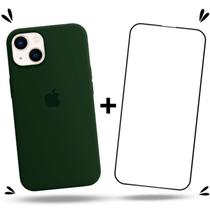 Kit 2em1 Compatível Com iPhone 14 - Capa Capinha Case + Película De Vidro 3D Full Cover - Premium